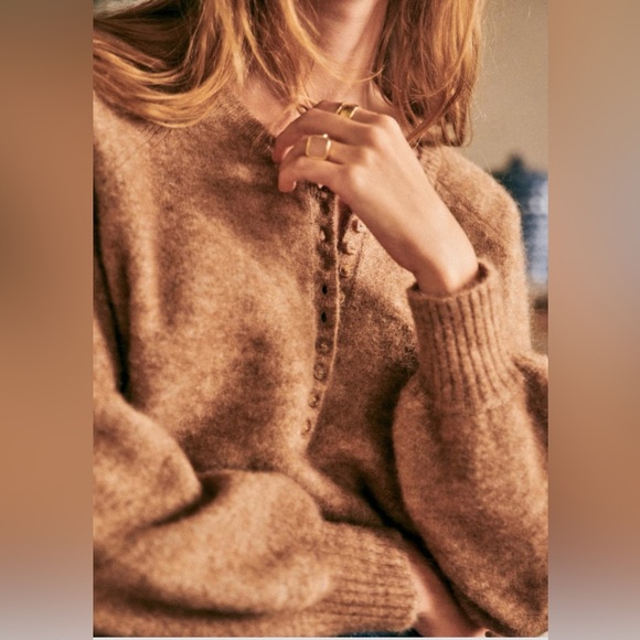 NWOT Sezane Leon Jumper in Camel color - Picture 3 of 5
